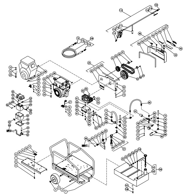 MITM CWC-5004-0MGH pressure washer parts and manual